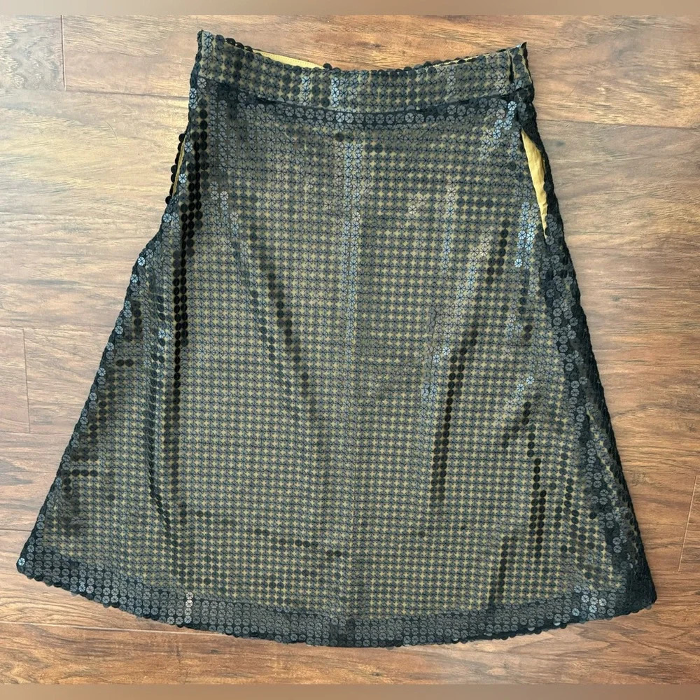 Anthropologie Michaela Sequin Skirt A Line Pickets Dressy Evening Holiday NWT 2 - Picture 2 of 9